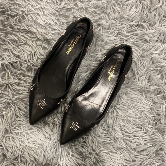 ysl flats black